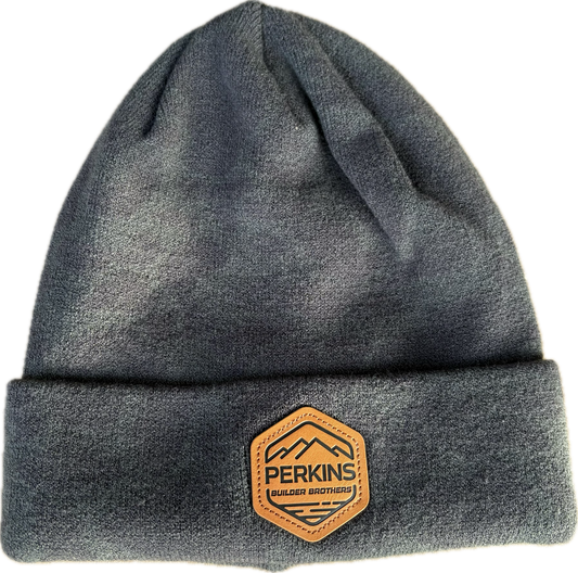 Debossed Faux Leather Patch - Richardson 126 Duck Camo Beanie - Sable - Perkins Builder Brothers
