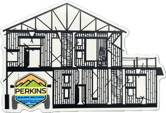 Pegatina Speed Square Smoky Mountains de 4"x1.5" - Perkins Builder Brothers