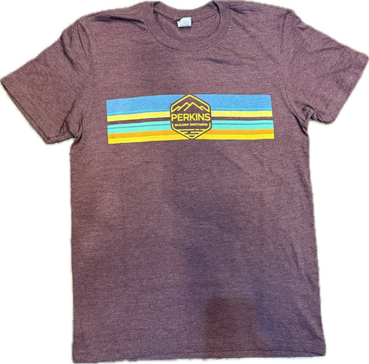 Camiseta para hombre - Carbón - Perkins Builder Brothers Logo Retro Stripes