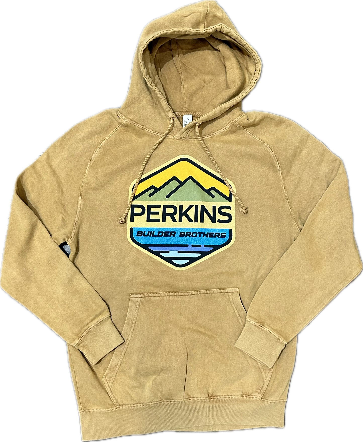 Full Zip Hoodie - Camel -  Perkins Builder Brothers Full Color Logo