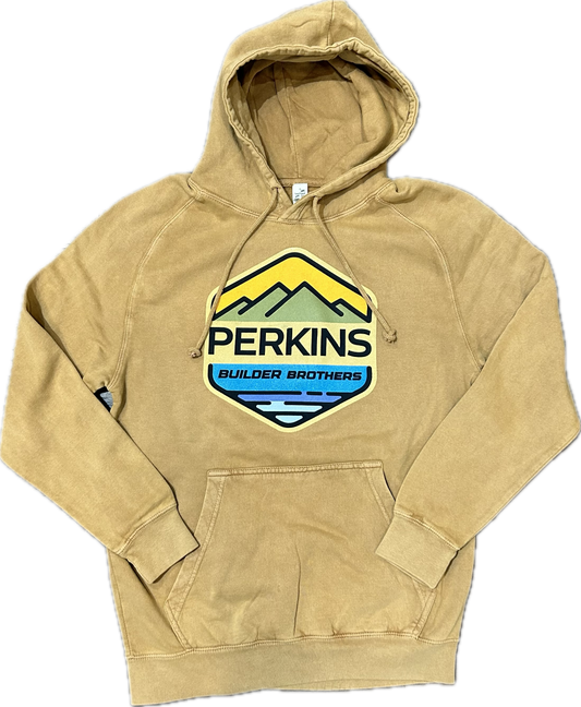 Full Zip Hoodie - Camel -  Perkins Builder Brothers Full Color Logo